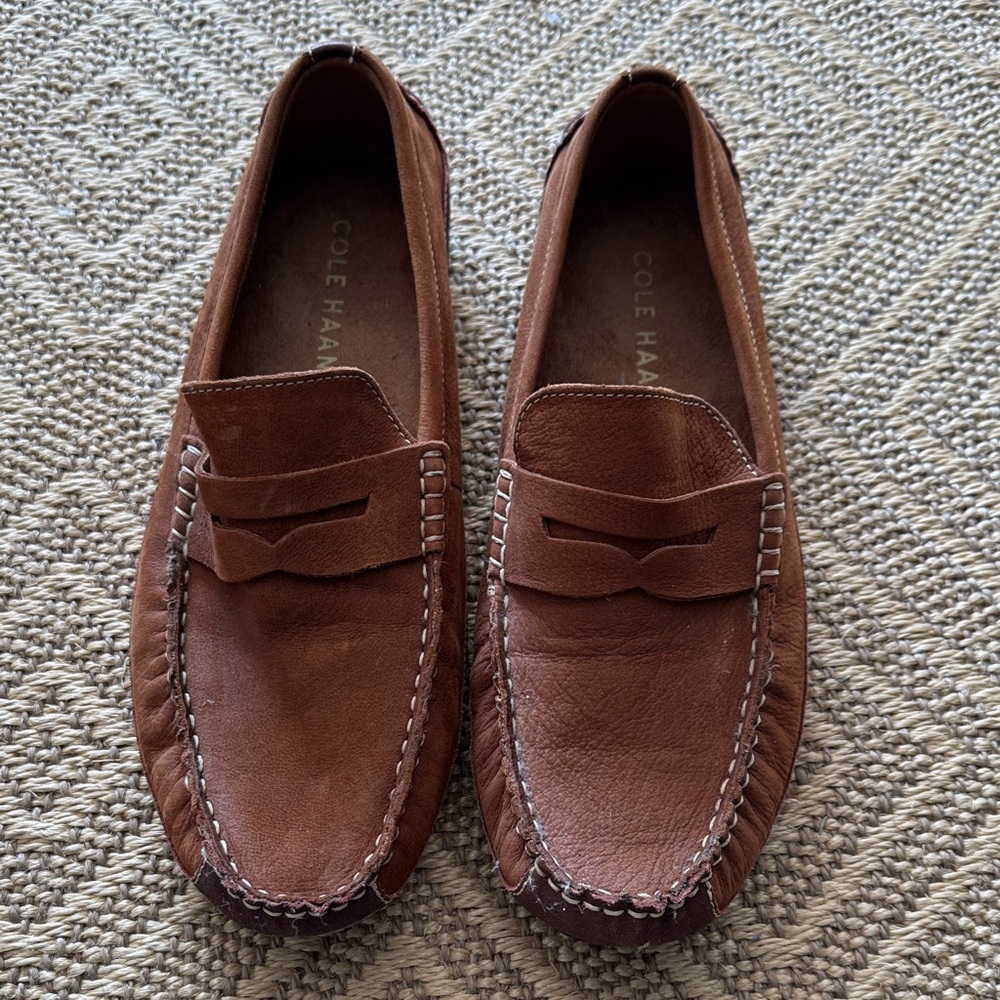 Cole Haan Men's Tan Leather Slip-Ons